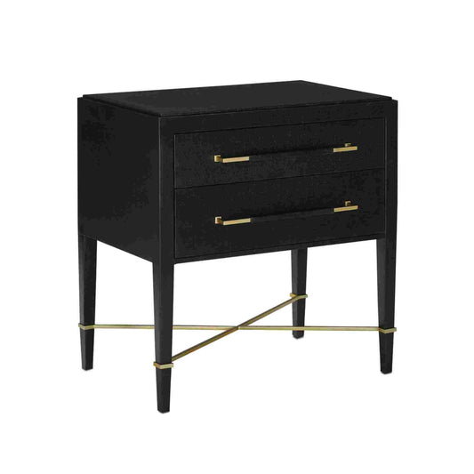 Verona Black Nightstand