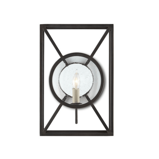 Beckmore Black Wall Sconce H: 15" W: 10" D: 3.5"