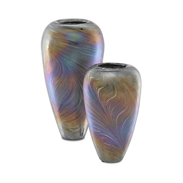 Feather Vase Set of 2 H: 11