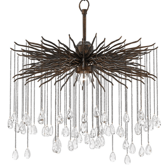 Fen Large Chandelier with Crystals 30 inch (6 lights)