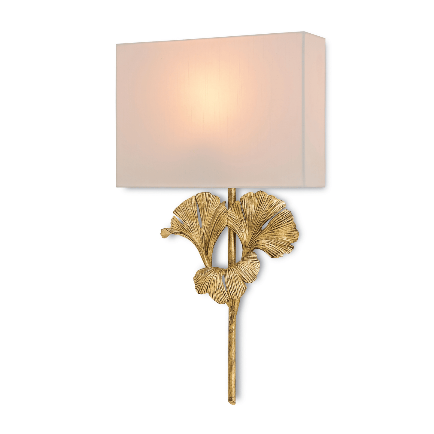 Gingko Silver Wall Sconce H: 25" W: 14" D: 4"