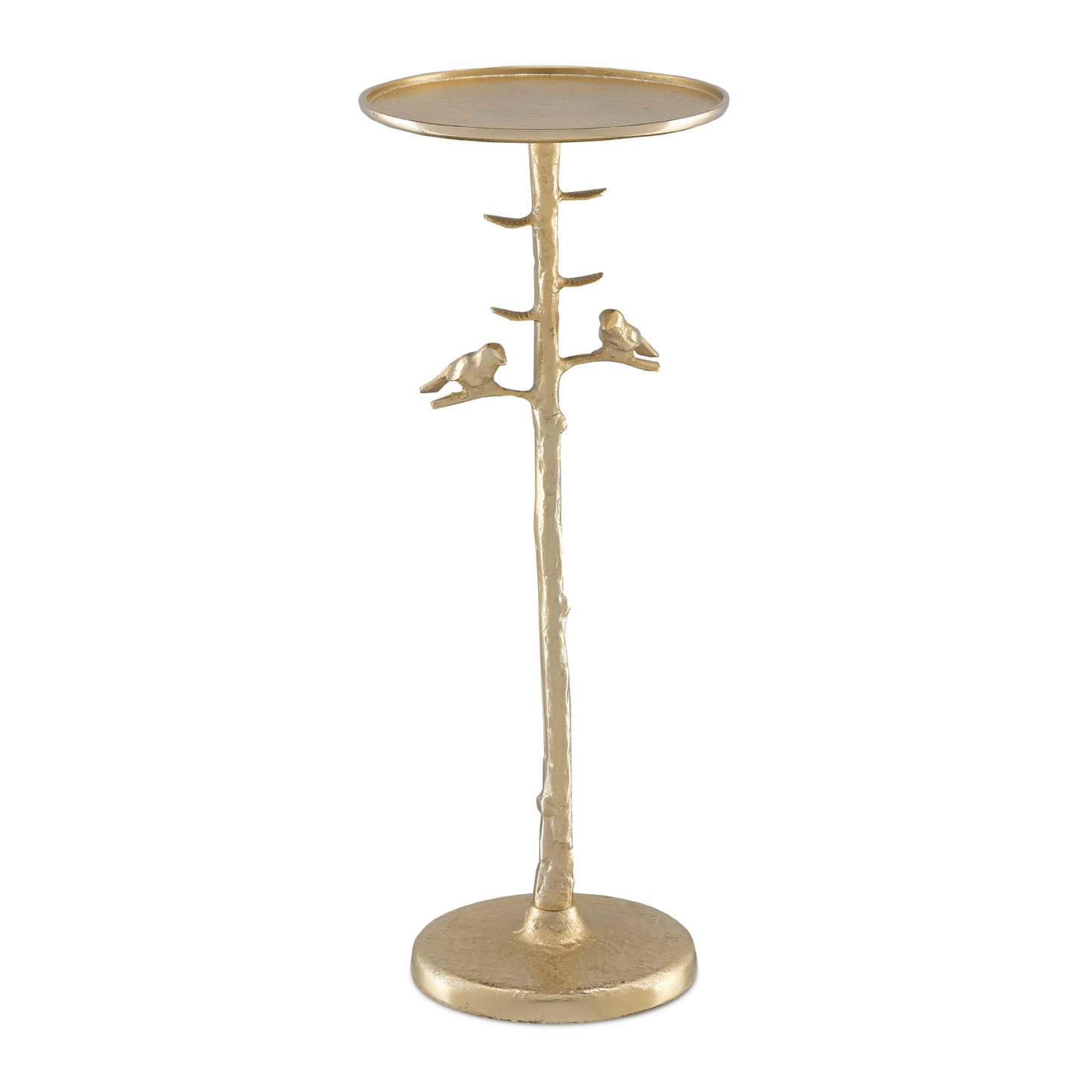 Piaf Gold Drinks Table H: 25" Dia: 10.25"