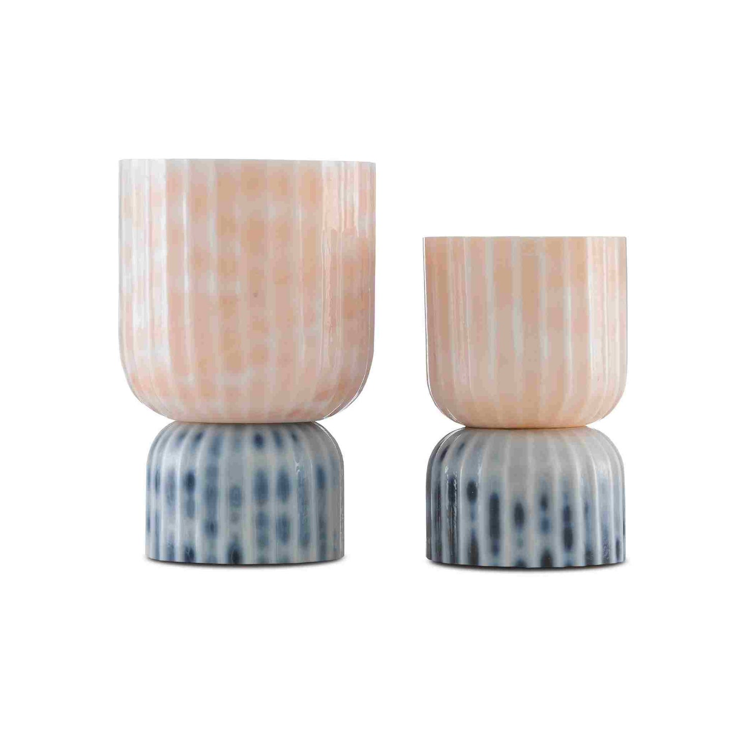 Palazzo Milky Glass Vases Set of 2