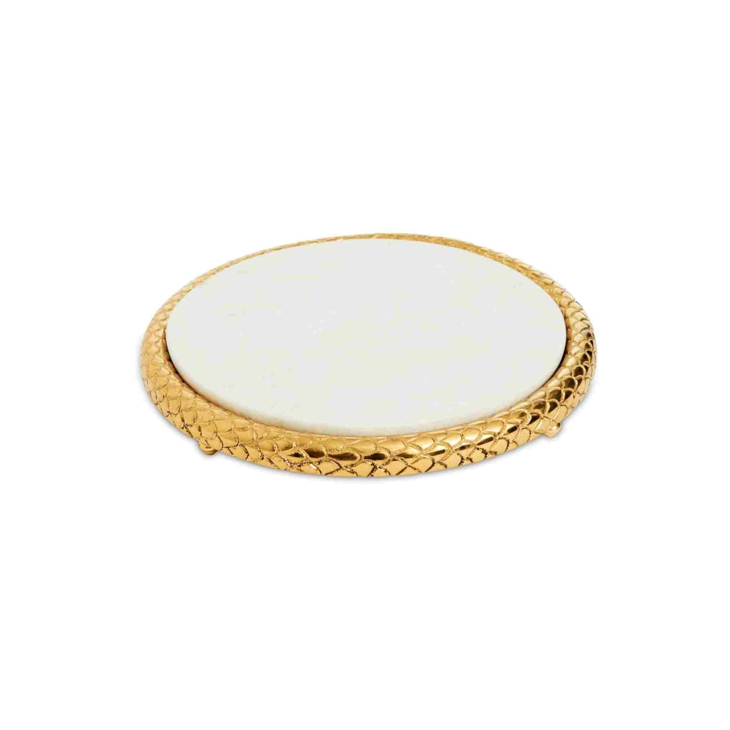 Florentine 11" Marble Cheese Tray Gold