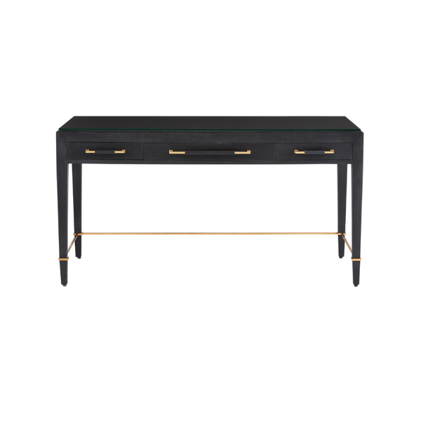 Verona Black Large Desk H: 30.5