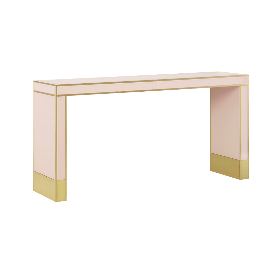Arden Pink Console Table 0"h x 60"w x 16"d