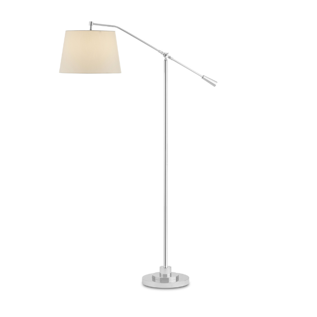 Maxstoke Nickel Floor Lamp H: 65.75" W: 15" D: 33"