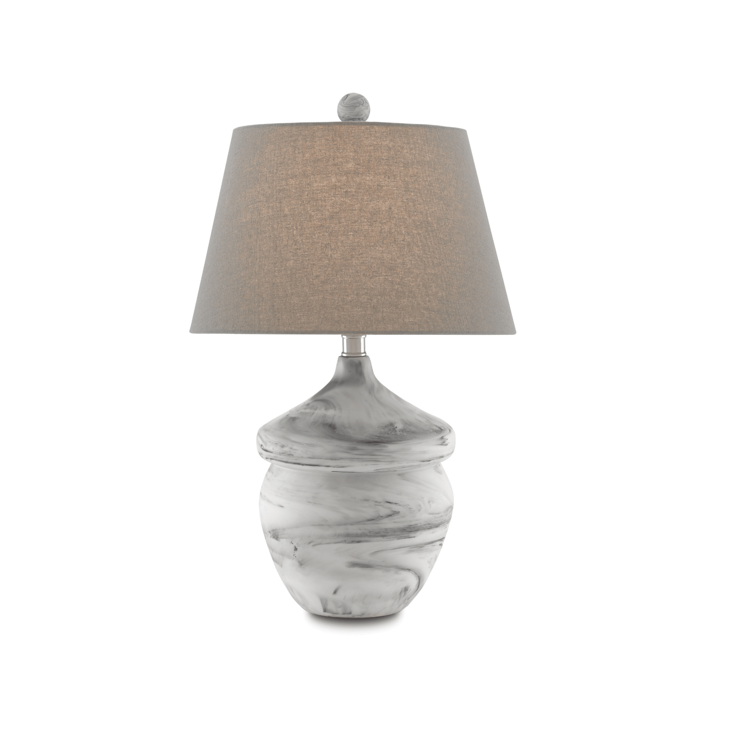 Vitellina Gray Table Lamp H: 22.5" Dia: 14"